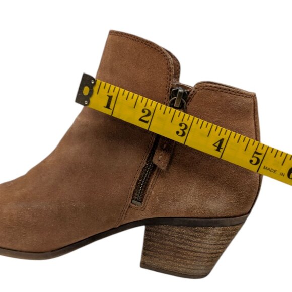Frye Judith Suede Leather Booties Womens Brown Double Zip Ankle Boots Size 8 - Picture 10 of 13